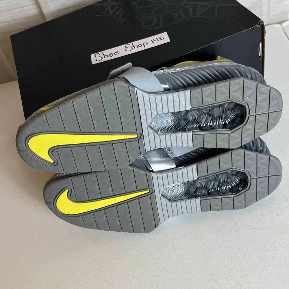 Nike Romaleos 4 Wolf Grey Lightening Weightlifting Training Shoes‎ Men Size 10.5